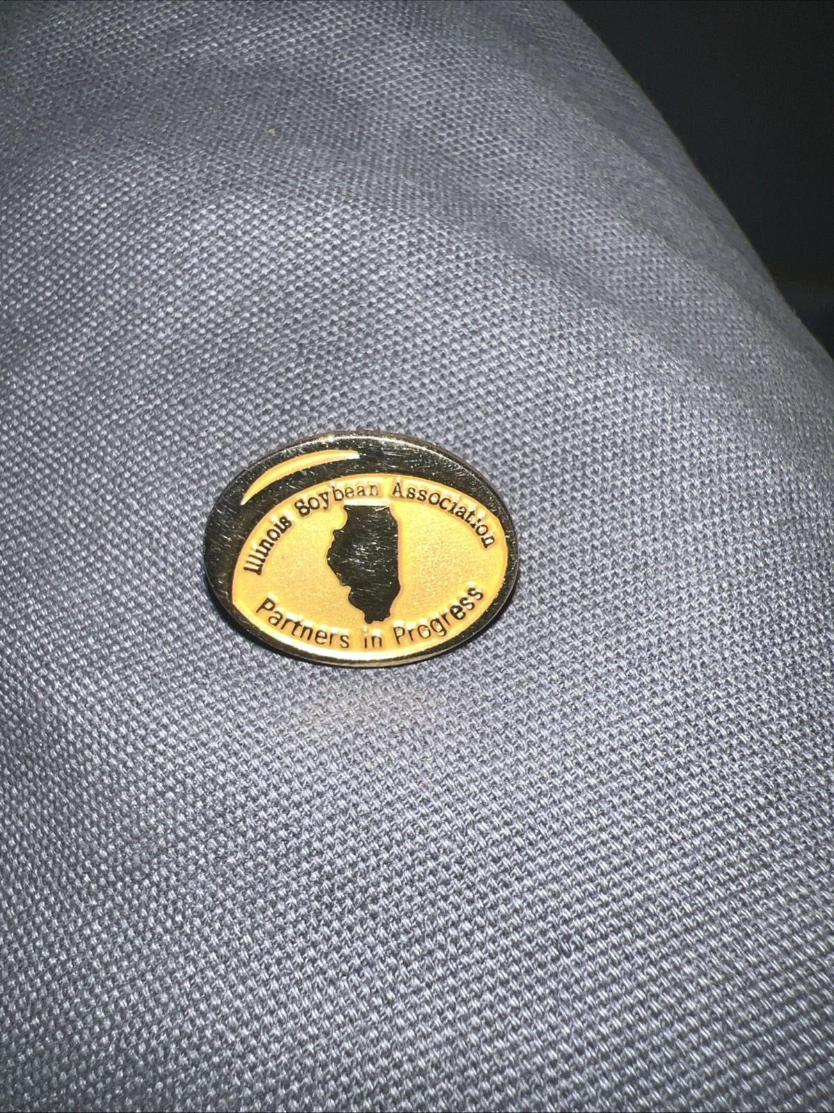 Vintage Illinois Soybean Association Partners In Progress Lapel Pin Farming