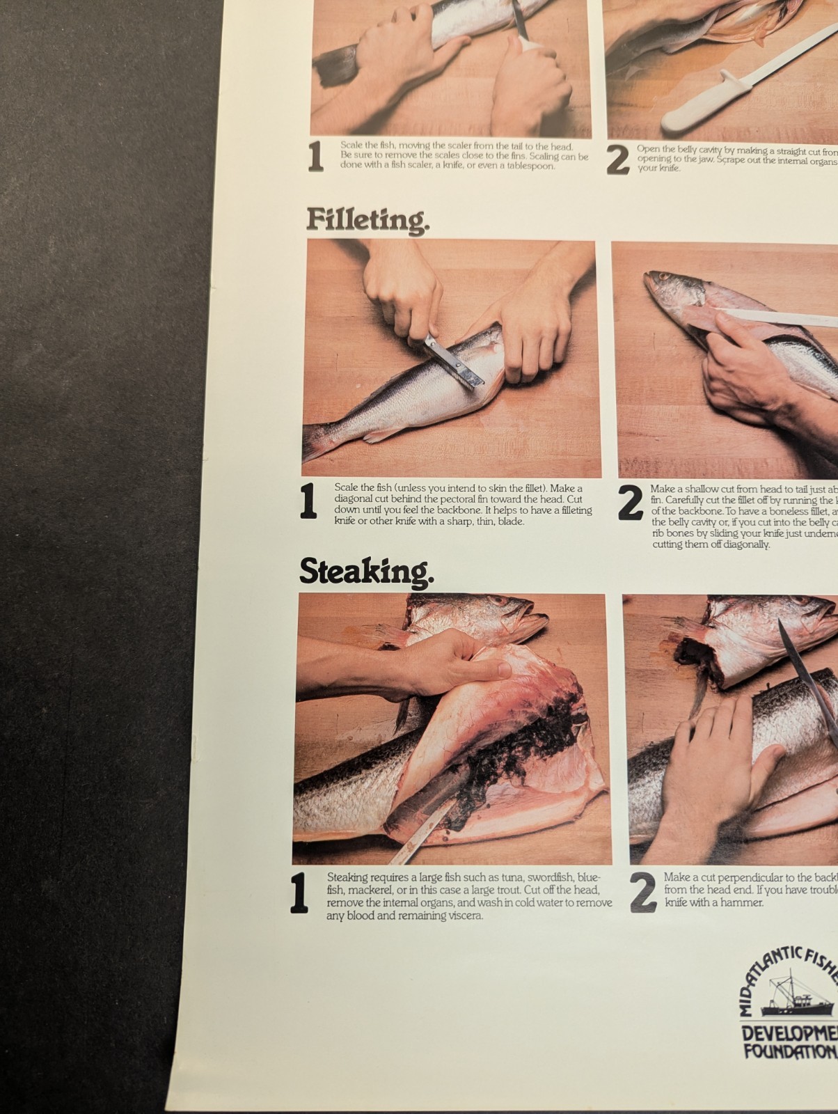 Mid-Atlantic Fisheries Development Foundation How to Dress a Fish Dinner Poster