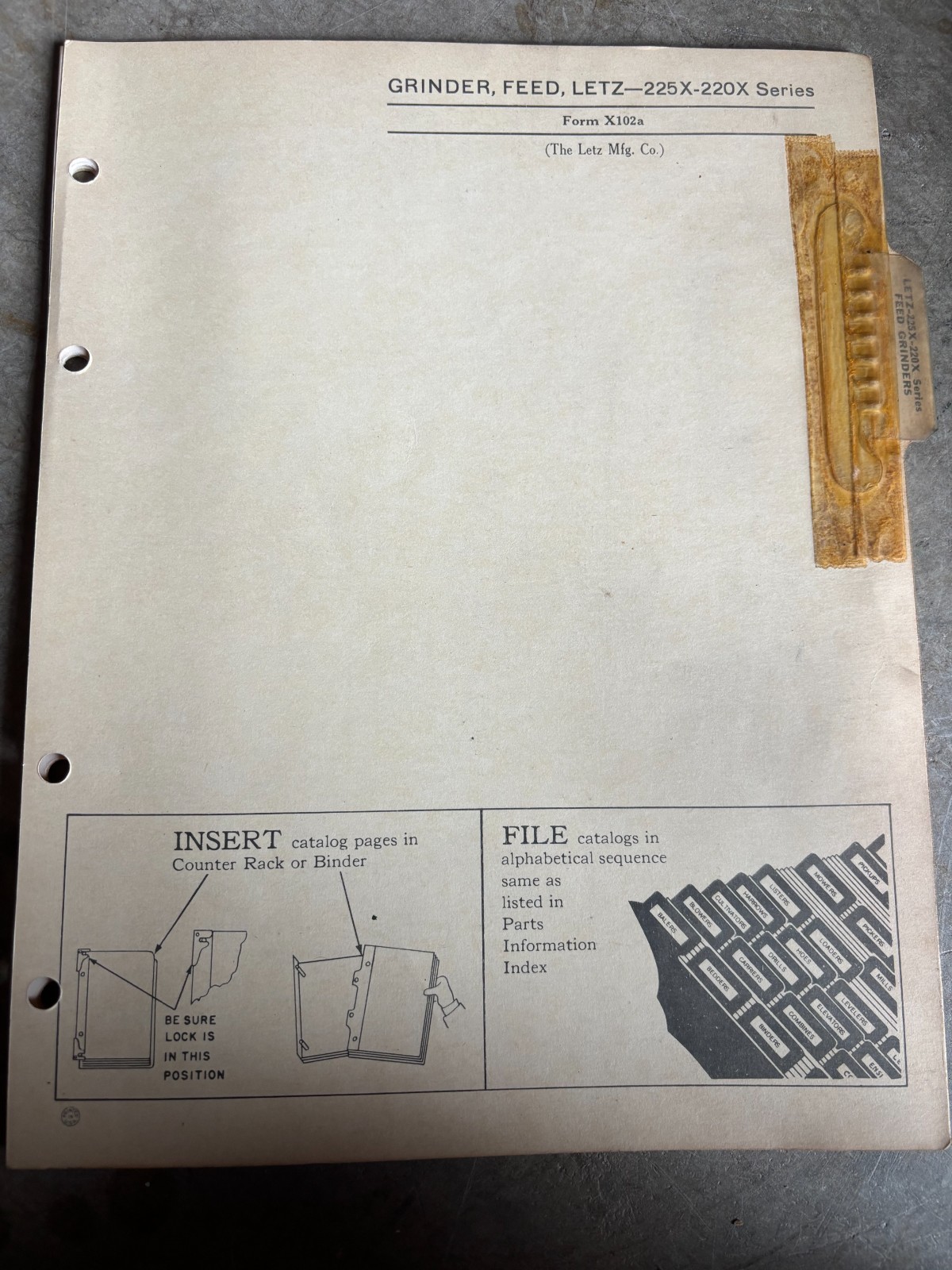 John Deere Letz 220X 225X Series Feed Grinder Parts Book Manual AMIL26