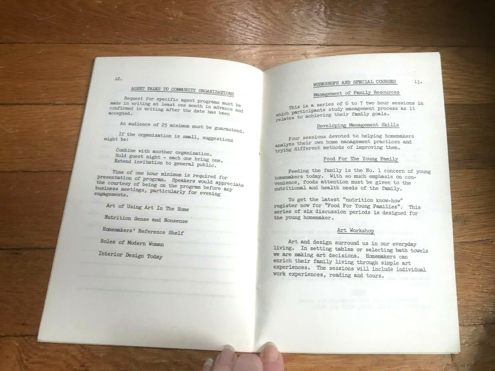 Vtg Program GuideHome Economics 1965-1966 Cooperative Extension Srvs Booklet A48