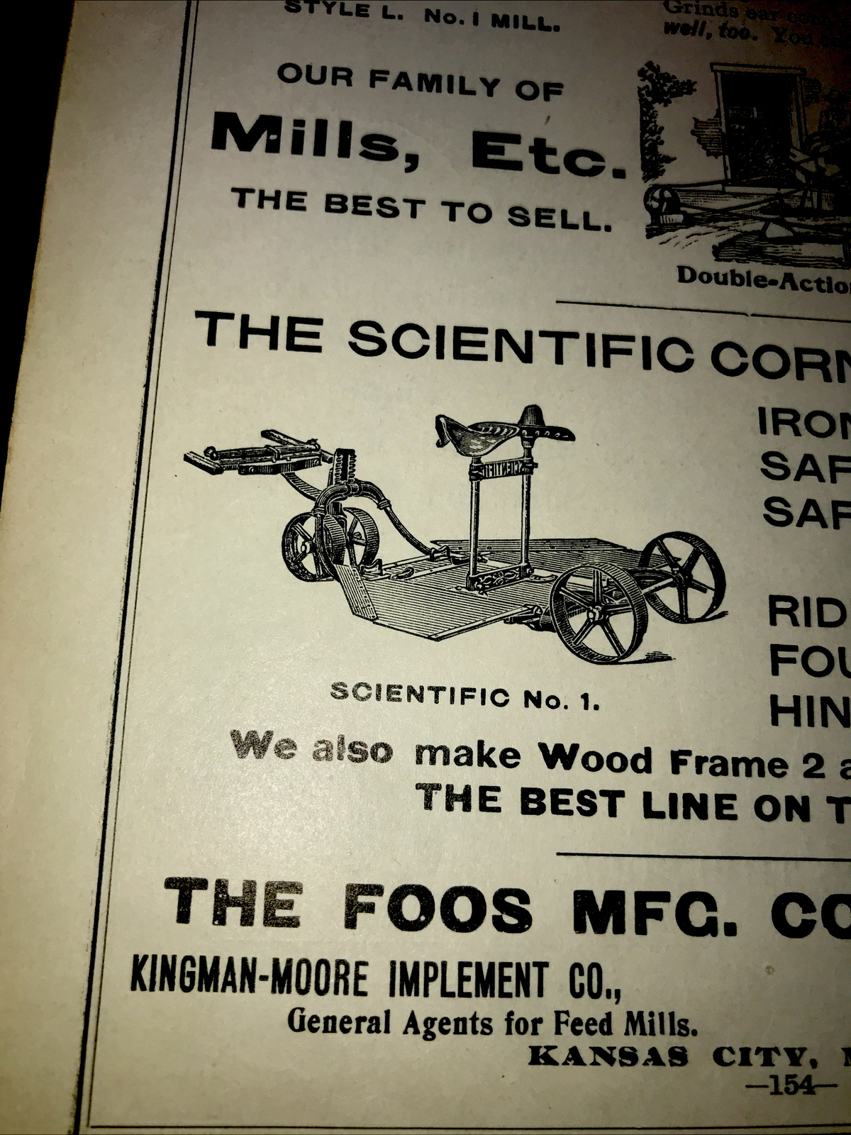 1898 Scientific Farm Machinery Advertising – Springfield – Ohio & Kansas City MO