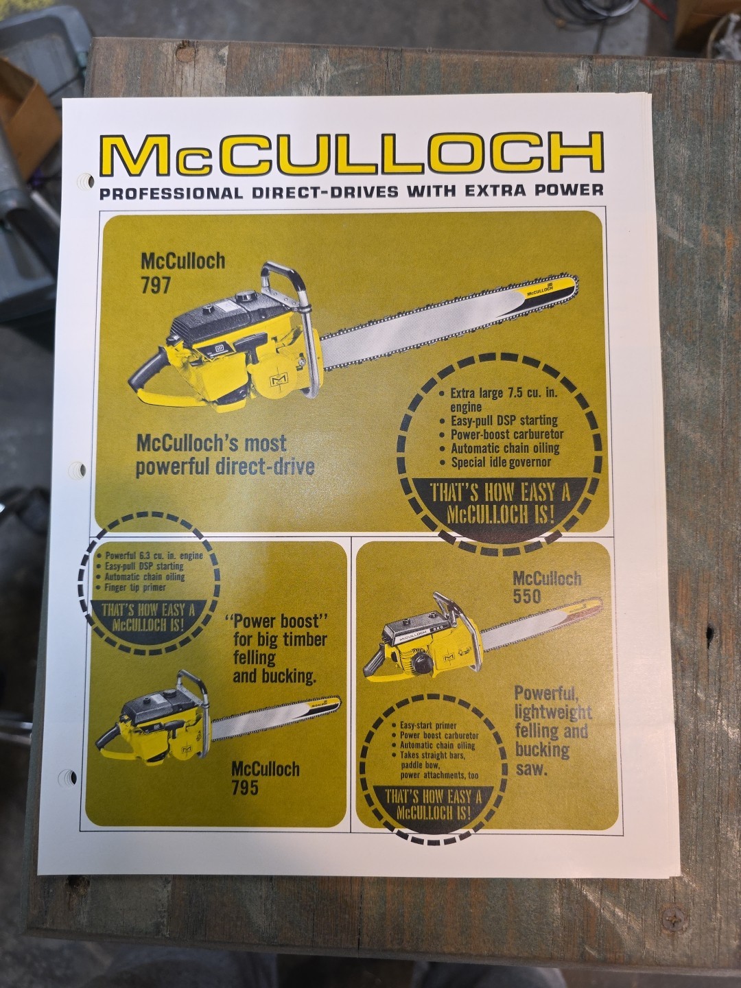 Mcculloch Super Lightweight Direct Drives Mac 1-10 10-10 2-10 3-10E 2-10G Mac 15