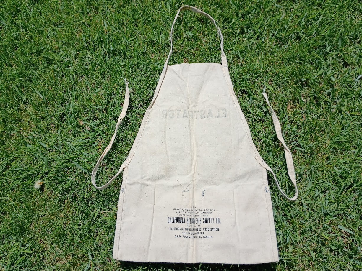 —Vtg Elastrator castrator canvas work apron – California Stockman’s Supply