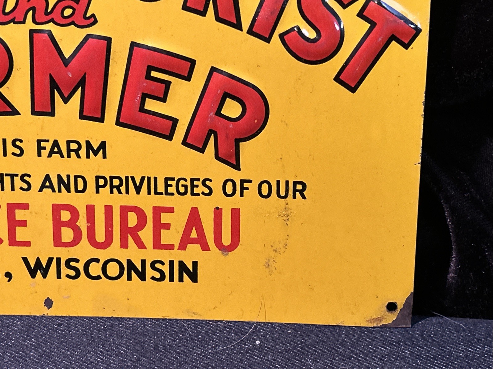 Vintage Original Protected By Wisconsin Agriculturalist Farmer Service Bureau