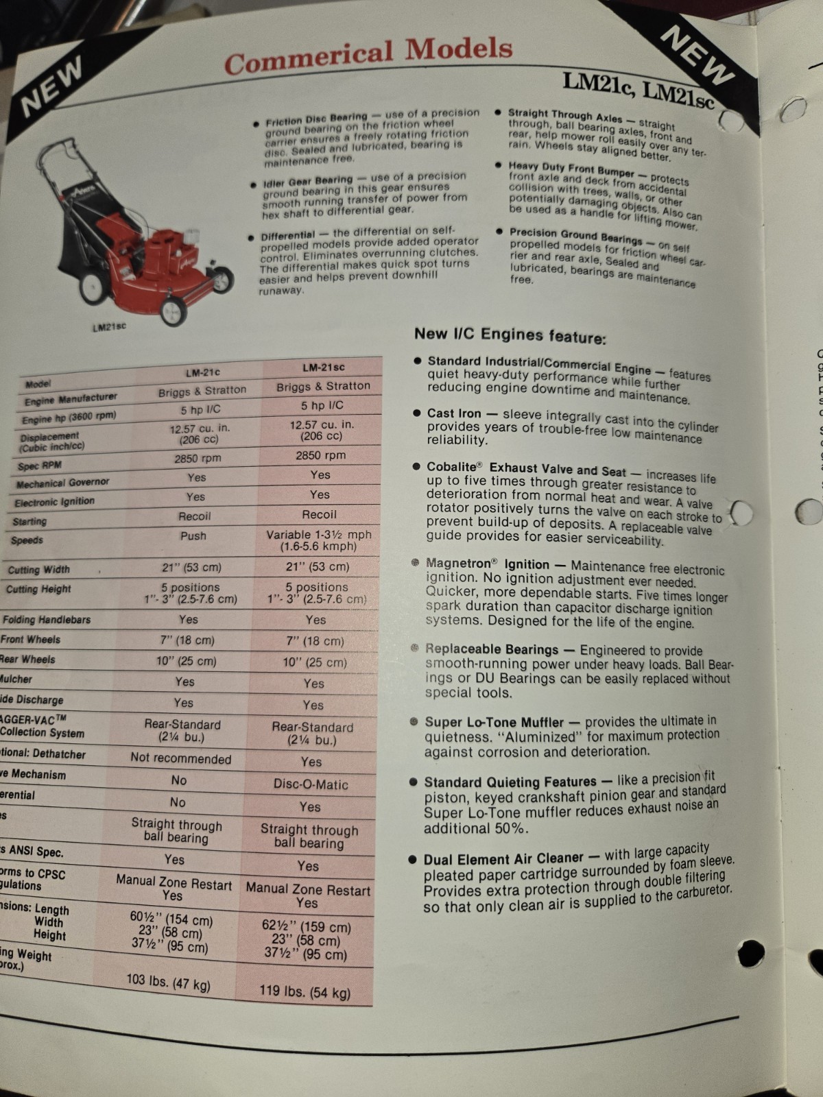 1985 ARIENS GARD N YARD PRODUCTS DEALERSHIP ADVERTISING BROCHURE
