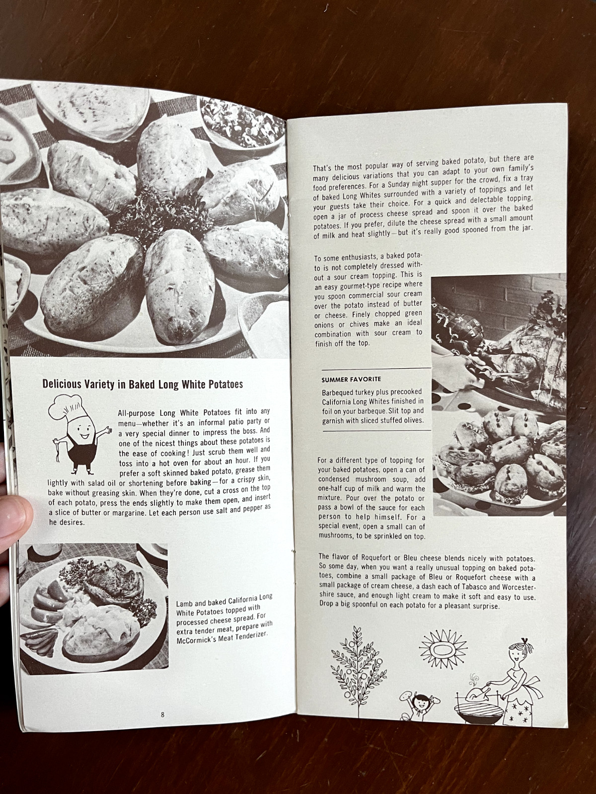 VTG 1966 MCM Advertising California Potato Mealtime Magic Long White Potato