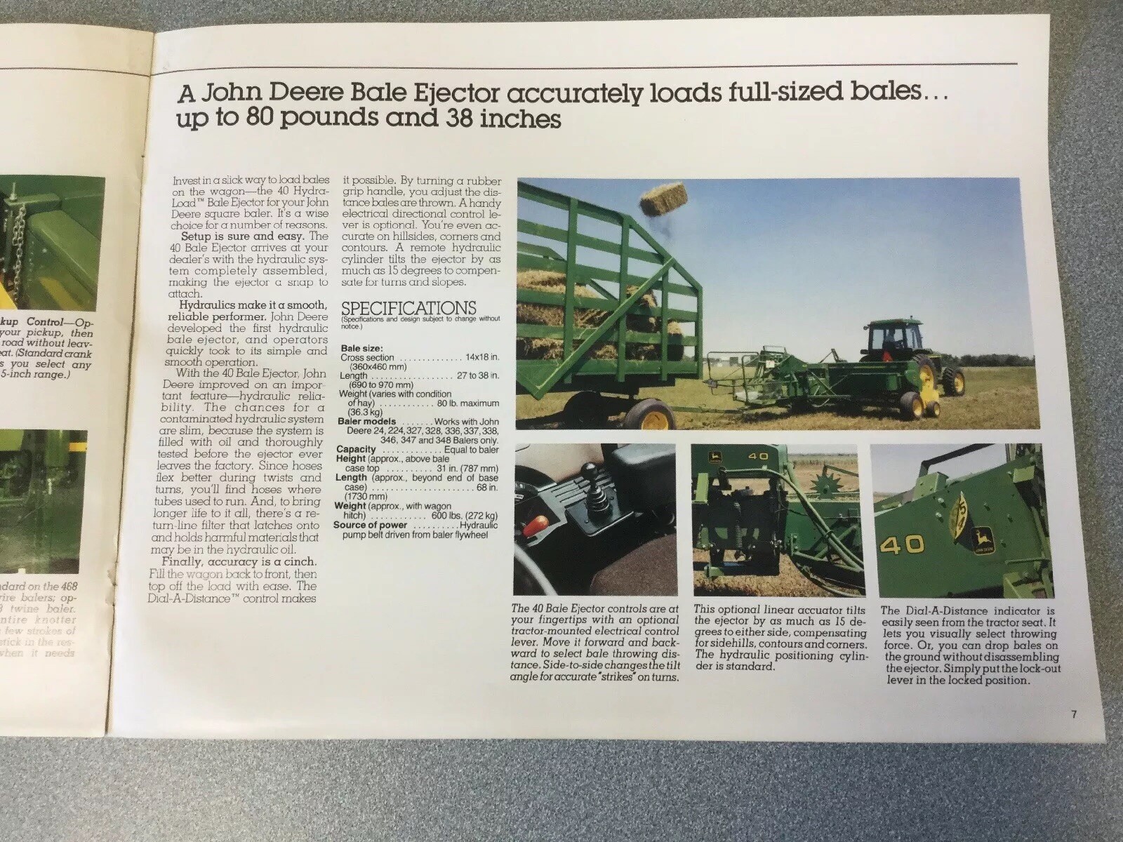 John Deere Rectangular Balers 8 Pages – 1988 Sales Brochure