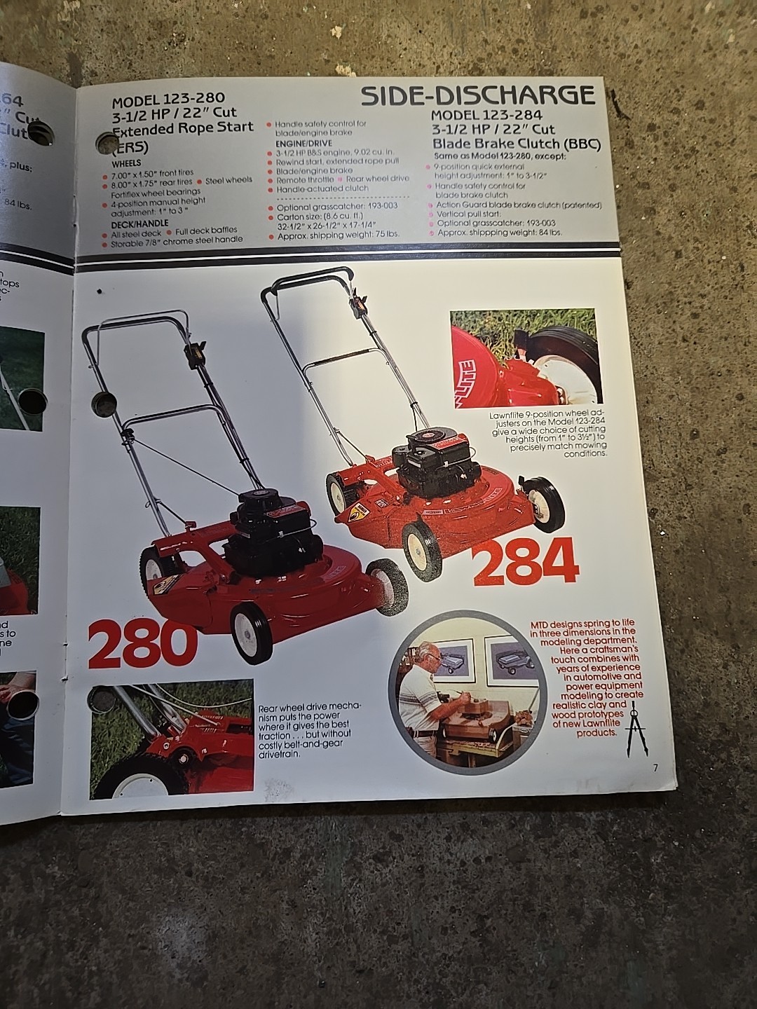 1983 MTD Lawnflite Power Mowers Brochure Catalog Point Of Sale