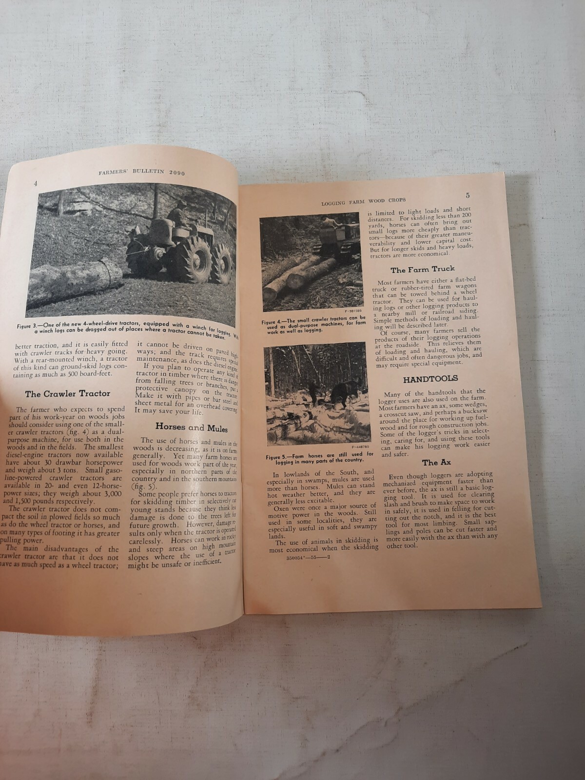 Logging Farm Wood Crops Farmers Bulletin 2090. 2 Minnesota wood pile pamphlets