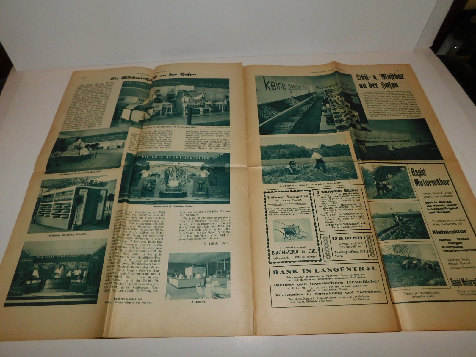 VINTAGE 1920&rsquo;S SWISS CATTLE PAMPHLETS & 1931 SCHWEIZER BAUER PAPER TRACTOR ADS