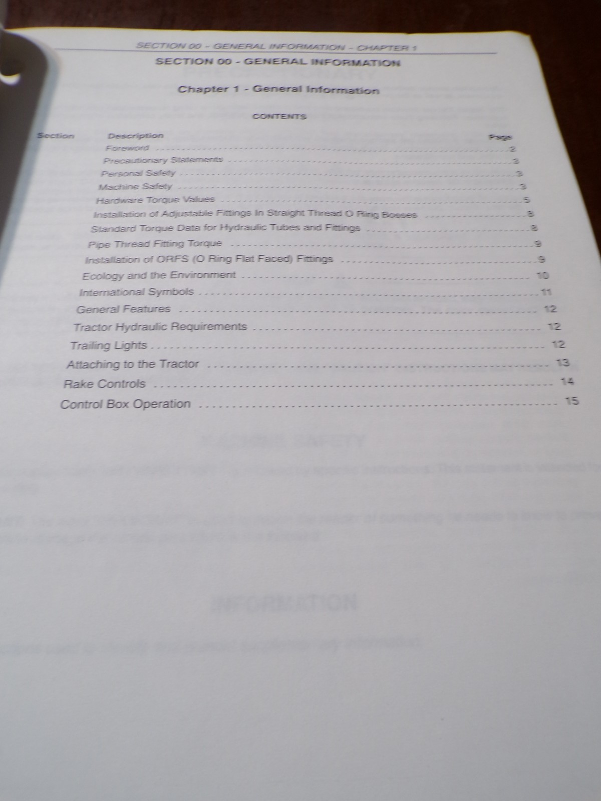 New Holland 216 Rake Repair Manual 2004