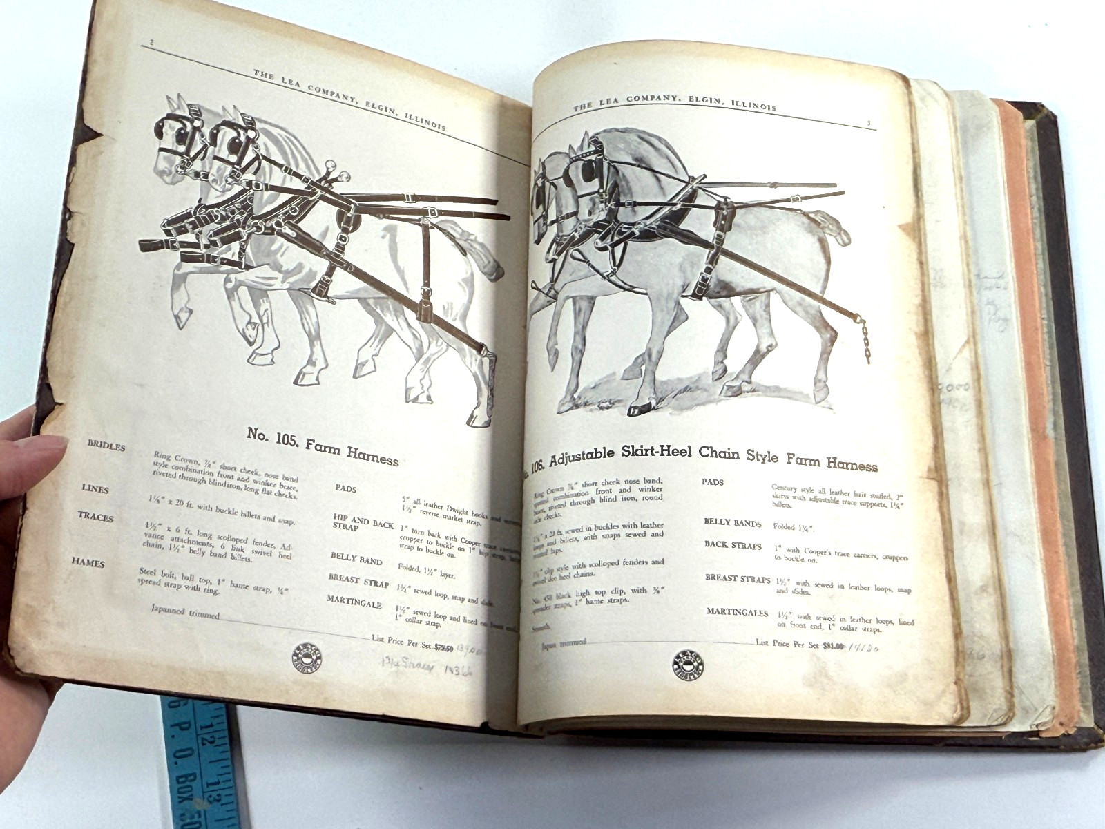 RARE 1890 Lea Co Horse Harness & Implement Catalog Book Saddles Elgin Illinois