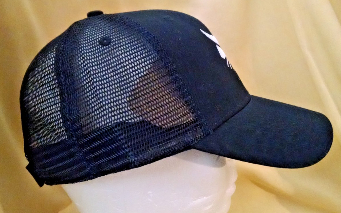 Bobcat Hat Baseball Ball Cap New Navy Blue Mesh White Logo Flag Cloth Strap Adj