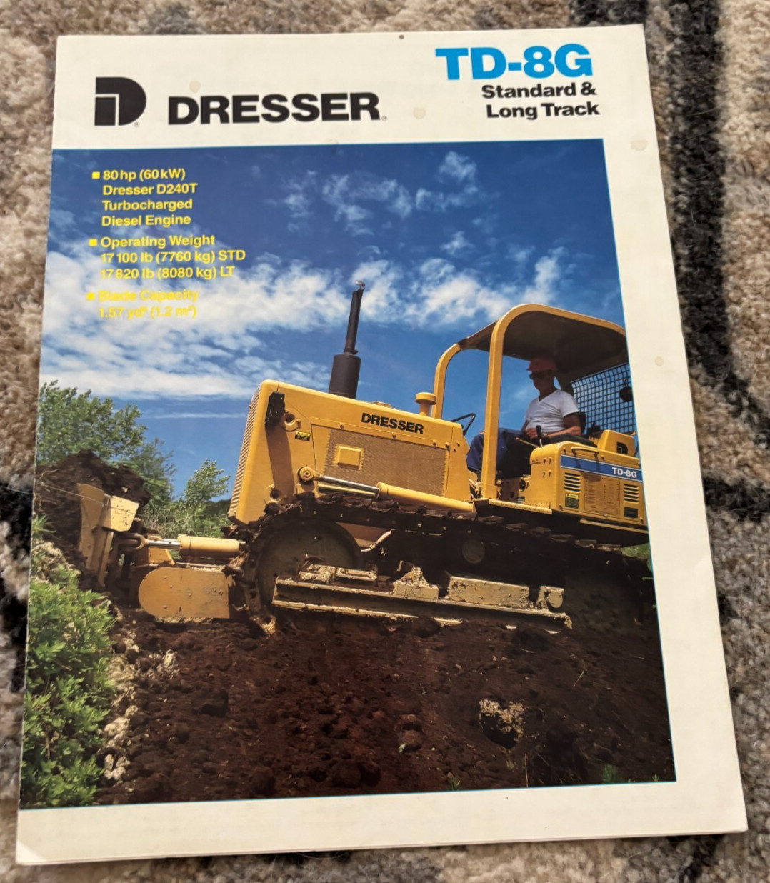 Dresser TD-8G Crawler Tractor Dozer Brochure FCCA