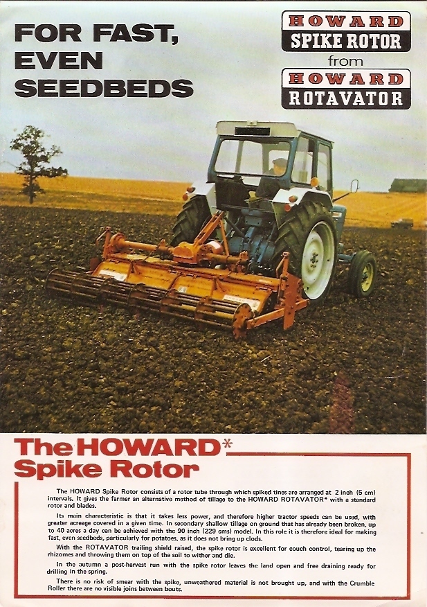 Farm Implement Brochure – Howard Rotavator – Spike Rotor – 1973 (FB191)