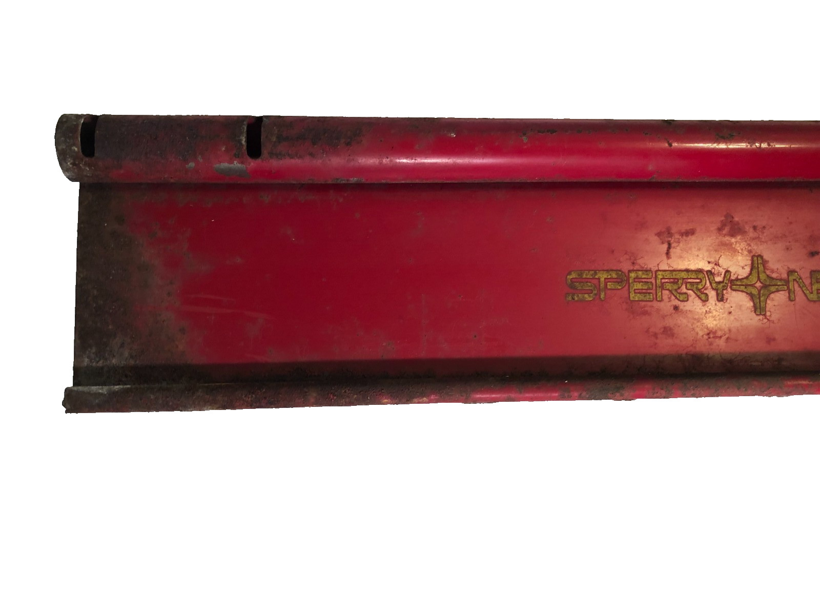 Vintage Sperry New Holland tractor implement metal sign cover red