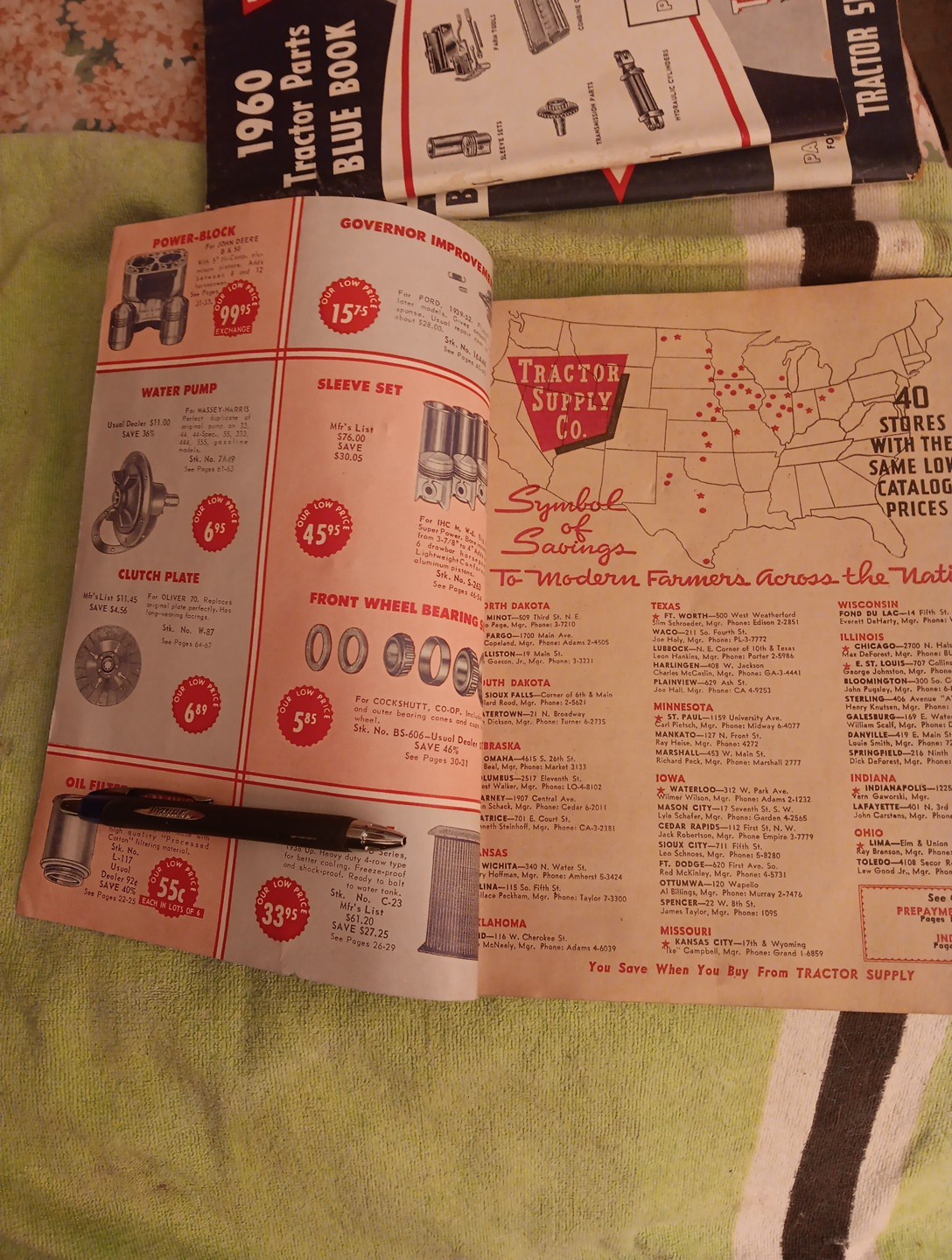 1959 Tractor SUPPLY COMPANY PART GUIDE Blue BOOK Agricultural Machinery Magazine