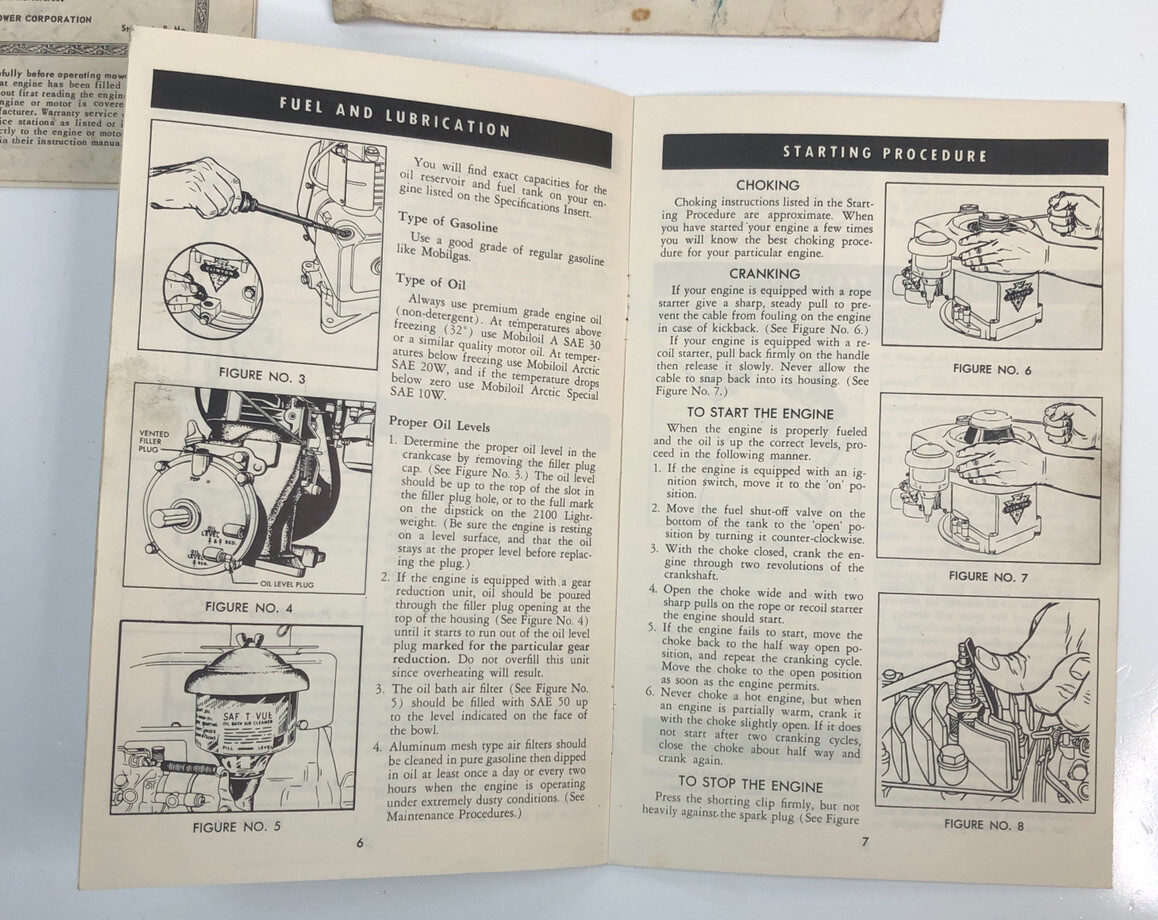 Clinton Owner&rsquo;s Guide & Instructions Manual 4 Cycle Engines VS-100 VS -2100