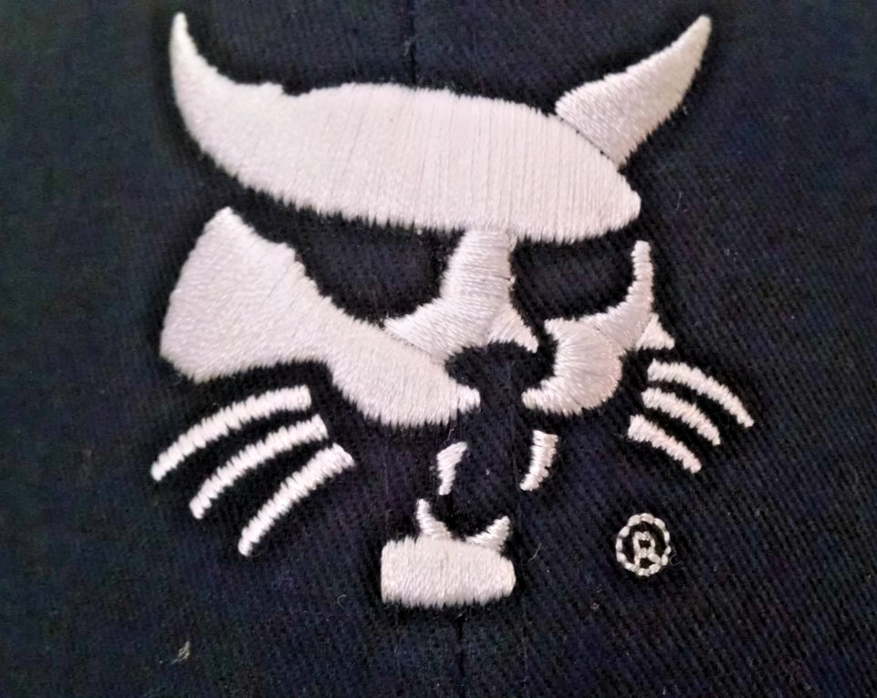 Bobcat Hat Baseball Ball Cap New Navy Blue Mesh White Logo Flag Cloth Strap Adj