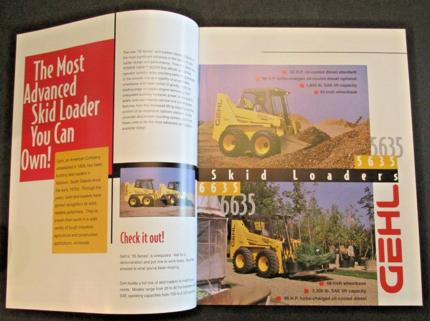 GEHL 5635/6635 Skid Steer Hansen Implement Great Falls Montana USA Ad Catalog