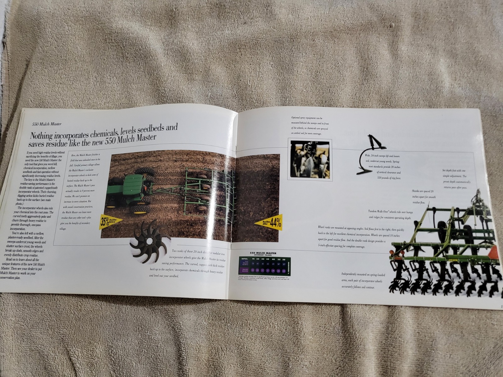 1992 Vtg John Deere Ag BROCHURE Farming NO TILL Drill Rotary Hoe Disc MaxEmerge2