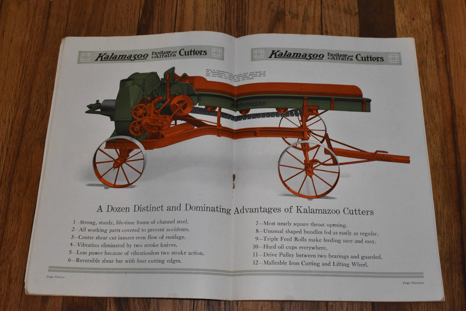Vintage 1900s Kalamazoo Silo Co Ensilage Cutters Farm Brochure Color Catalog