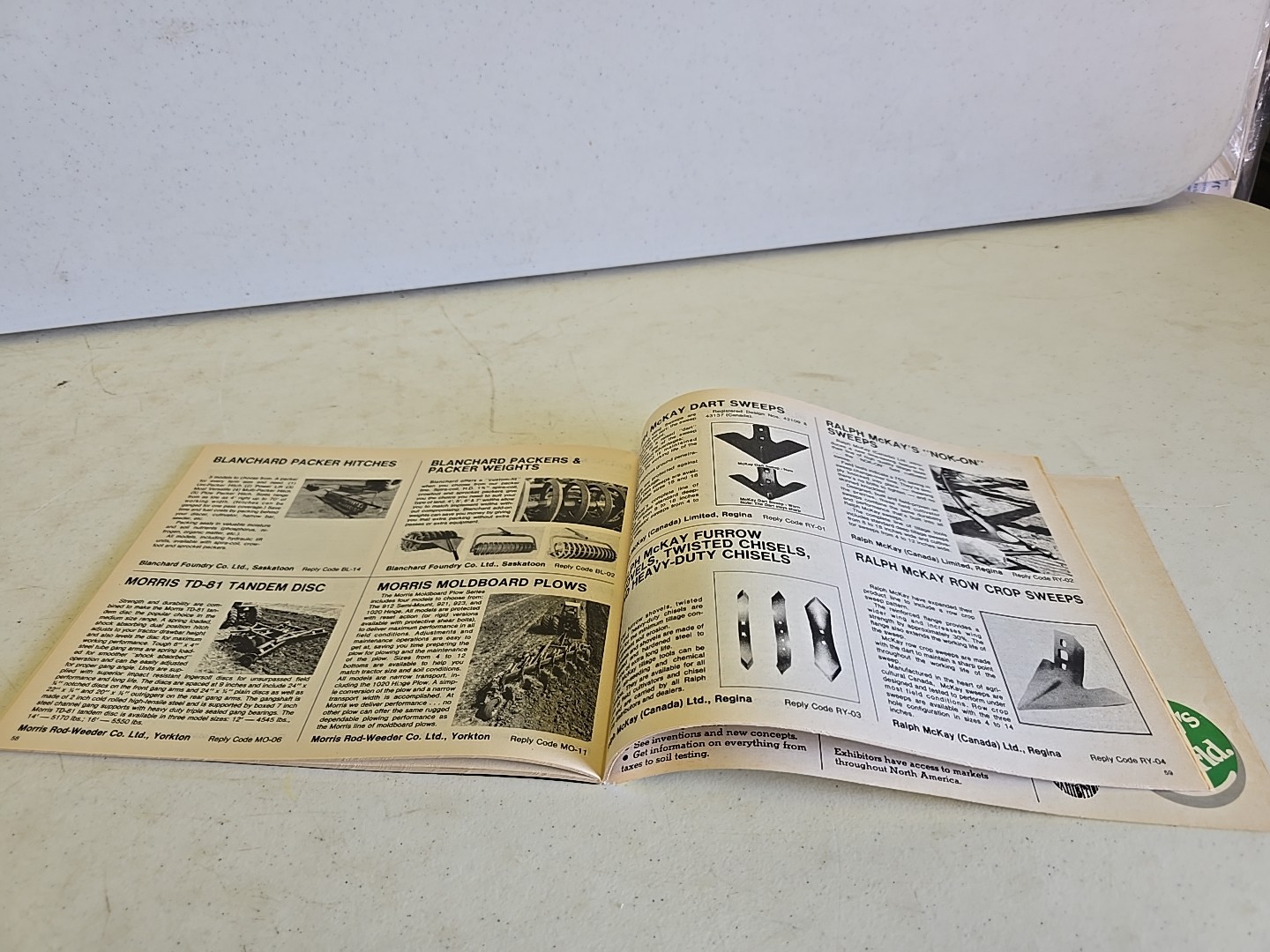 Vintage 1984 Saskatchewan Canada Implement Buyers Guide Advertising Brochure