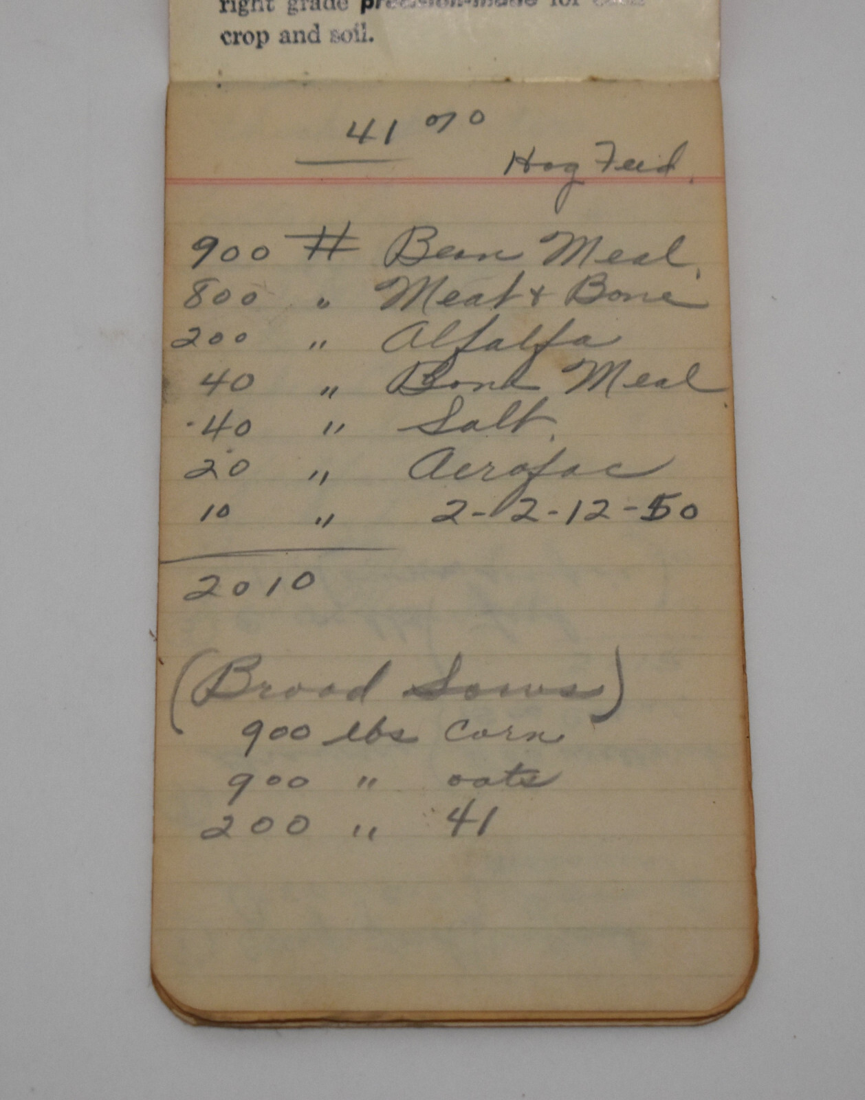 Vintage V C Precision Made Fertilizer Farm Advertising Pocket Memo Book Notebook