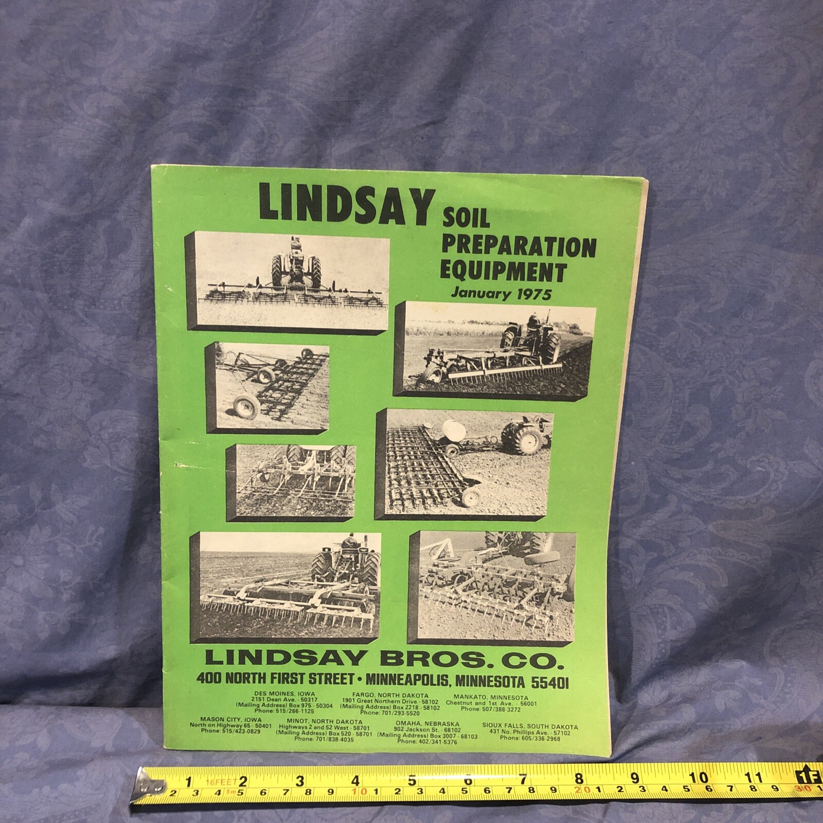 Lindsay Soil Preparation Equipment January 1976 Sales Brochure