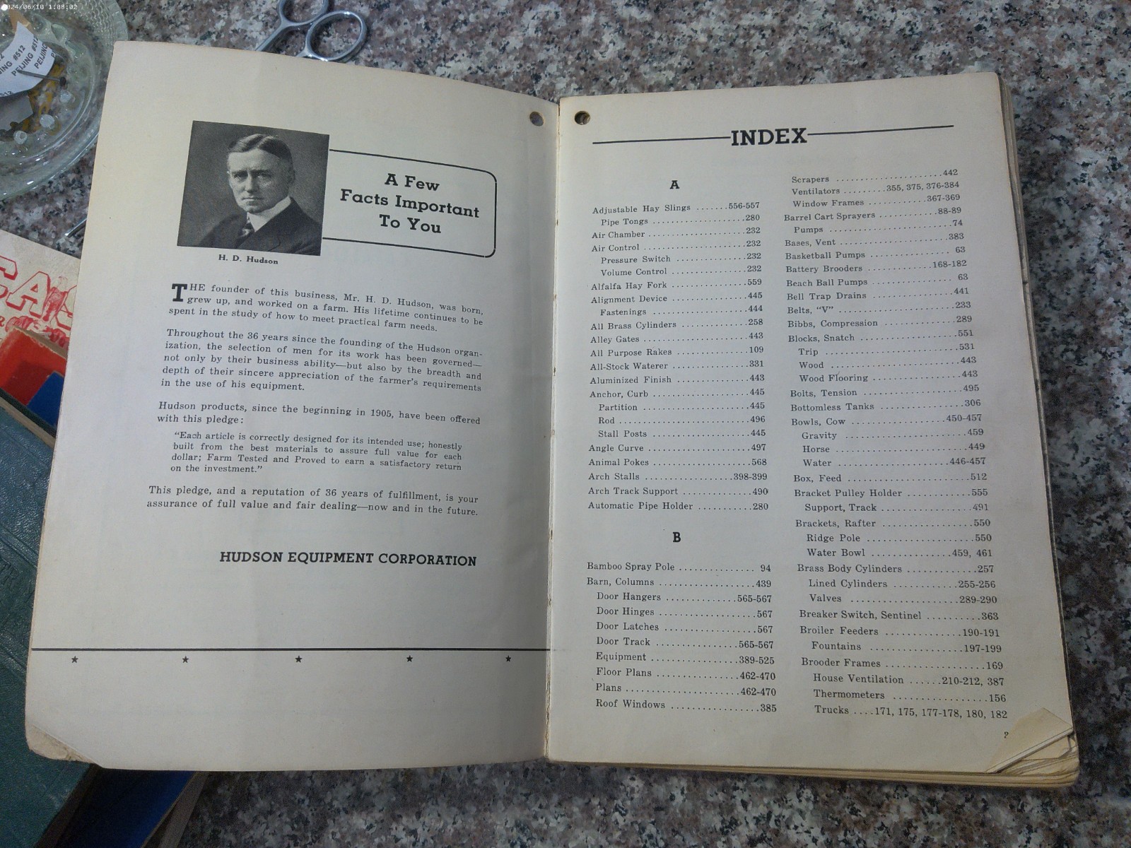 *THE GREAT HUDSON LINE SALES CATALOG!! HUDSON EQUIPMENT CORP. CATALOG A-1 Farm