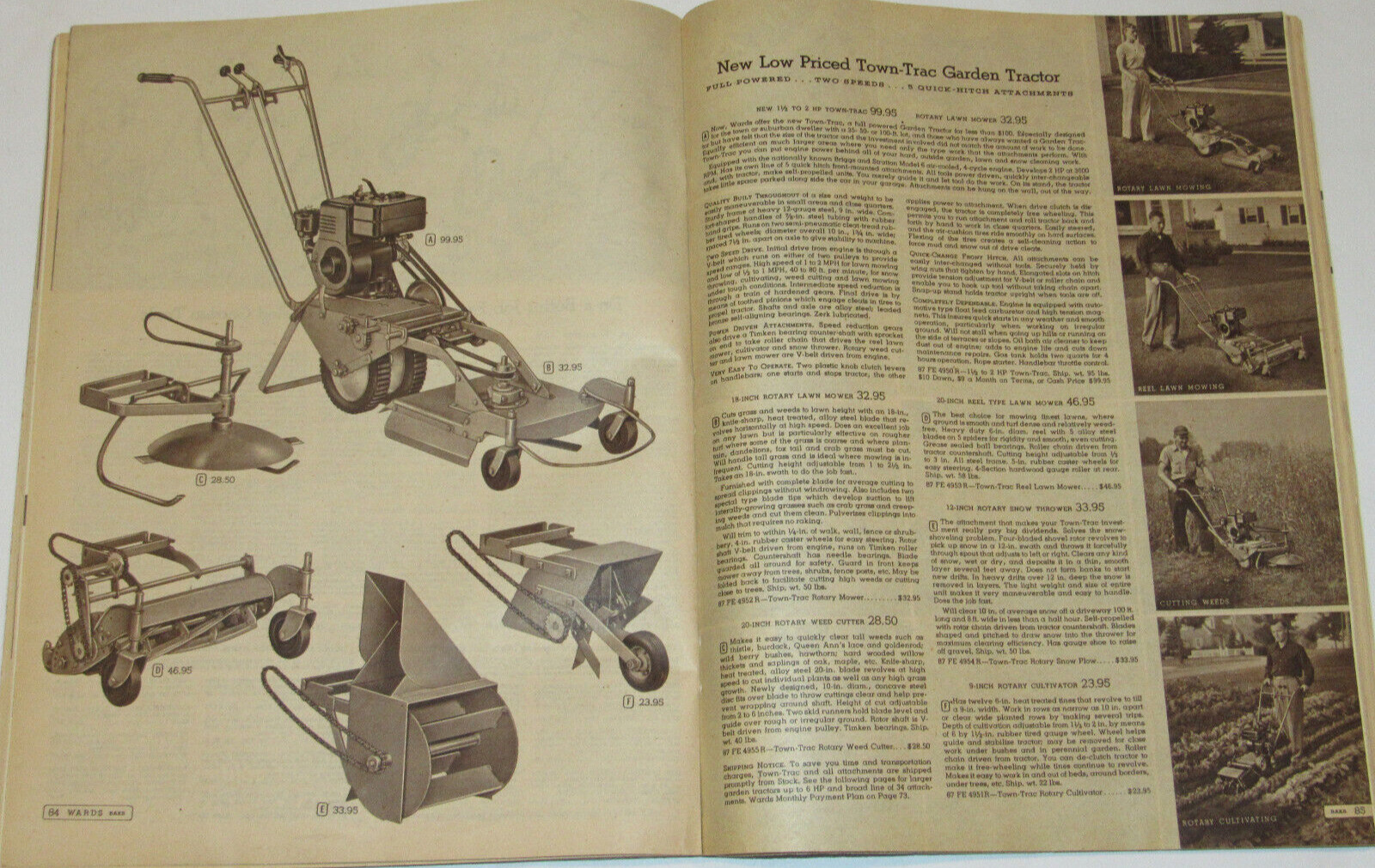 VTG 1953 MONTGOMERY WARD FARM CATALOG! HORSE DRAWN EQ/TOOLS/BEE KEEPING/CHICKENS