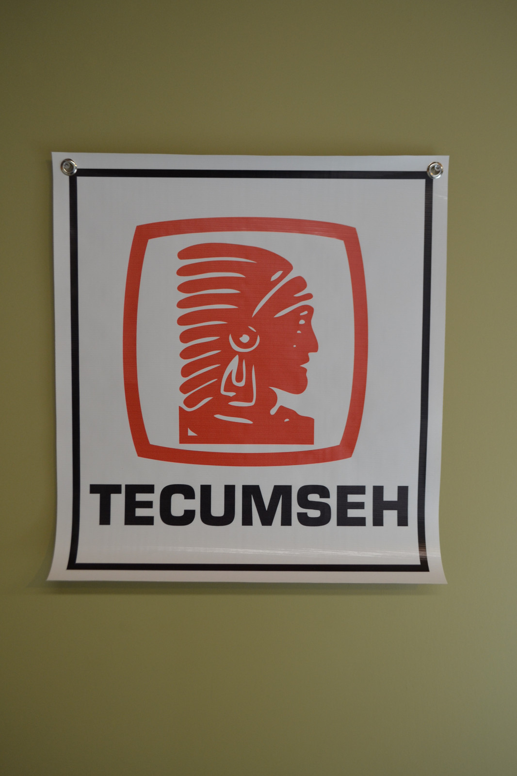 TECUMSEH Engine Banner Sign Mower Repair Shop GoKart Advertising Logo Free Ship