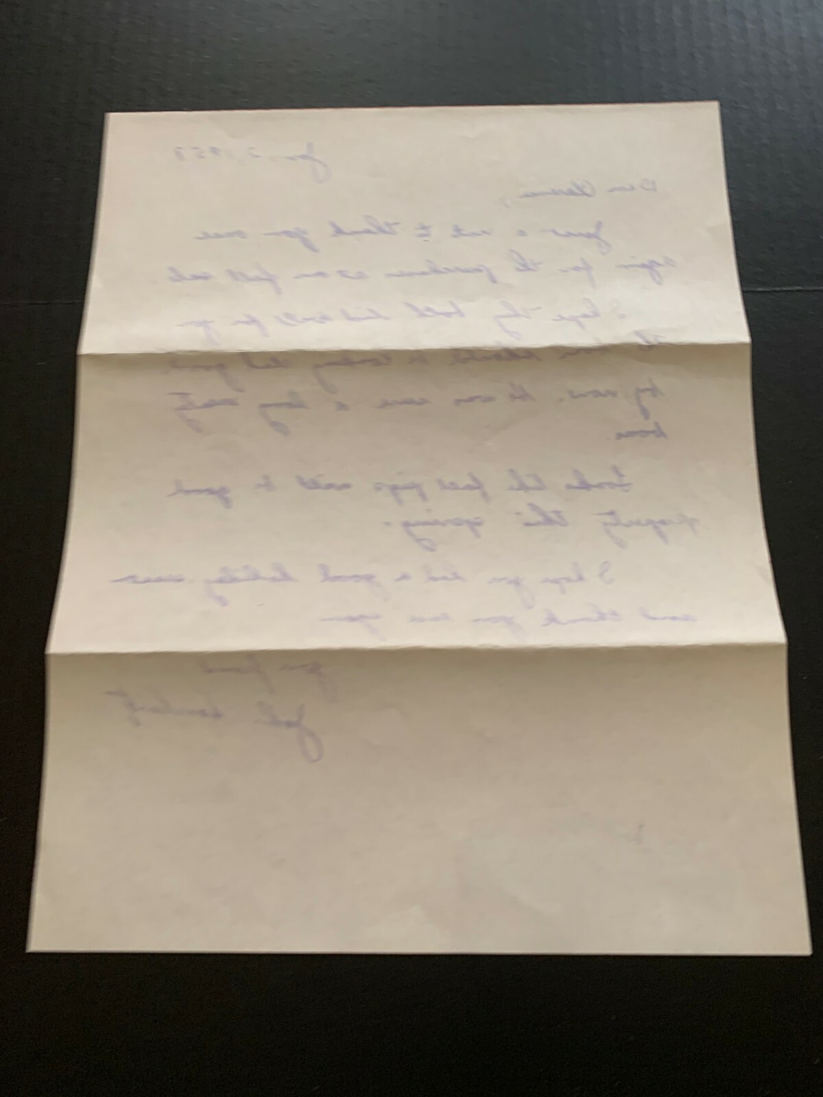 Vintage January 2 1957 Agriculture Pig Hand Written Letter