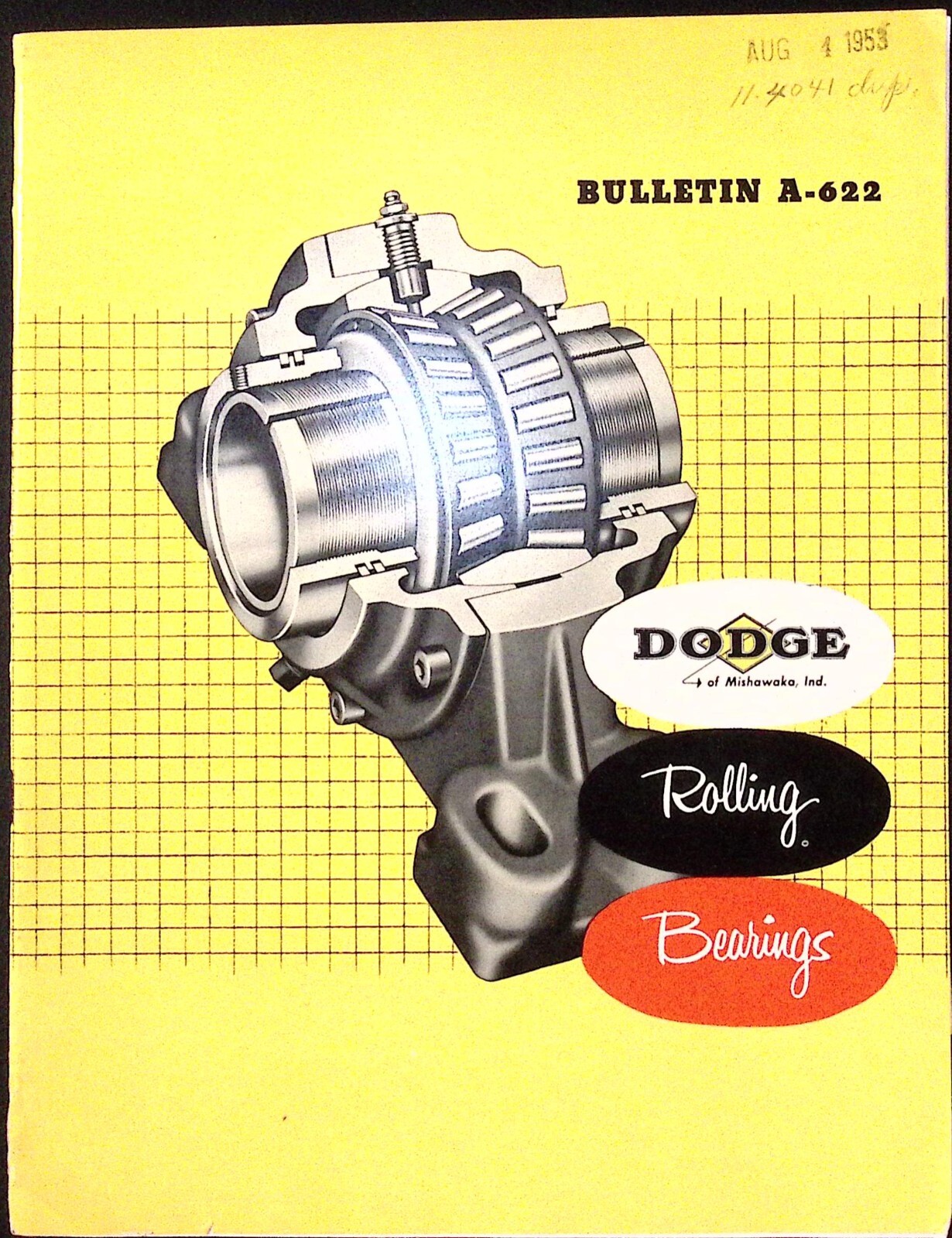 1953 Dodge of Mishawaka IN Rolling Bearings Bulletin A-622