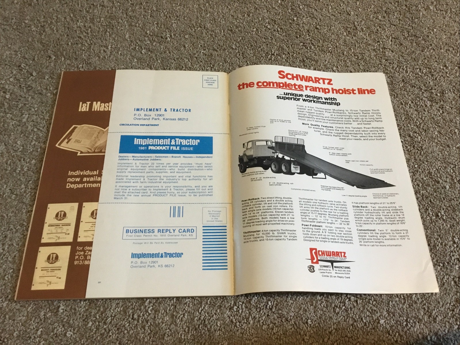 Implement & Tractor Magazine February 7, 1981 Farming Agriculture Vintage Ads J