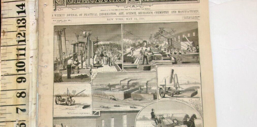 1881 McCORMICK HARVESTING MACHINE COMPANY MANUFACTURE REPORT