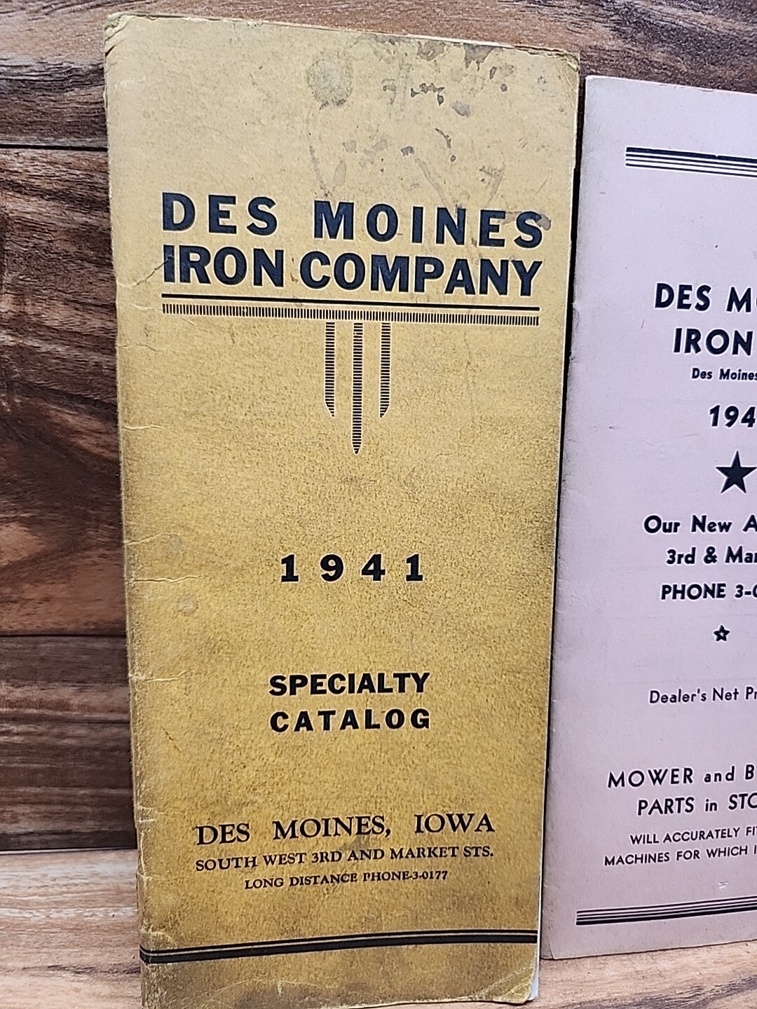 1939 1941 1942 Des Moines Iron Co Specialty Catalog Mower & Binder Parts