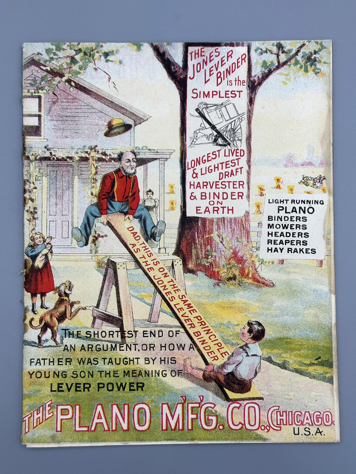 1897 PLANO Farm HARVESTING Machinery CATALOG Advertising ANTIQUE Harvester