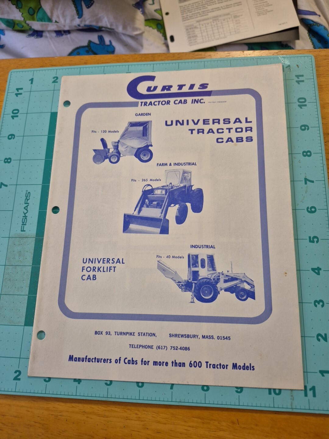 1970&rsquo;s? Curtis Cabs Brochure Universal Tractor Cabs Gravely Case Cub Cadet Etc