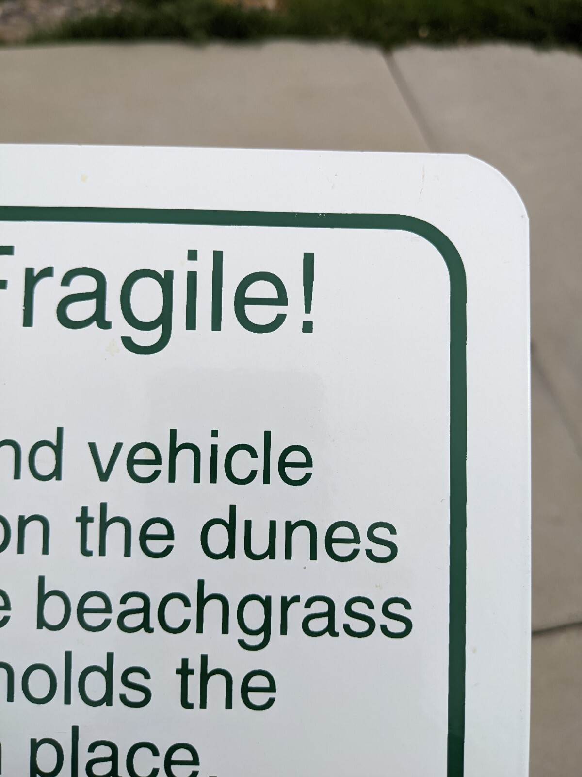 Rare Vintage Dunes Are Fragile Protect The Dunes Porcelain/Enamel Sign