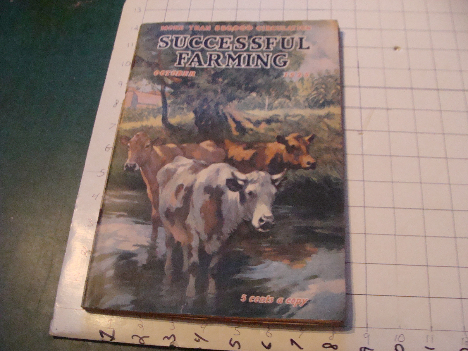 Check it out: SUCCESSFUL FARMING mag 1925 october w COWS IN WATER