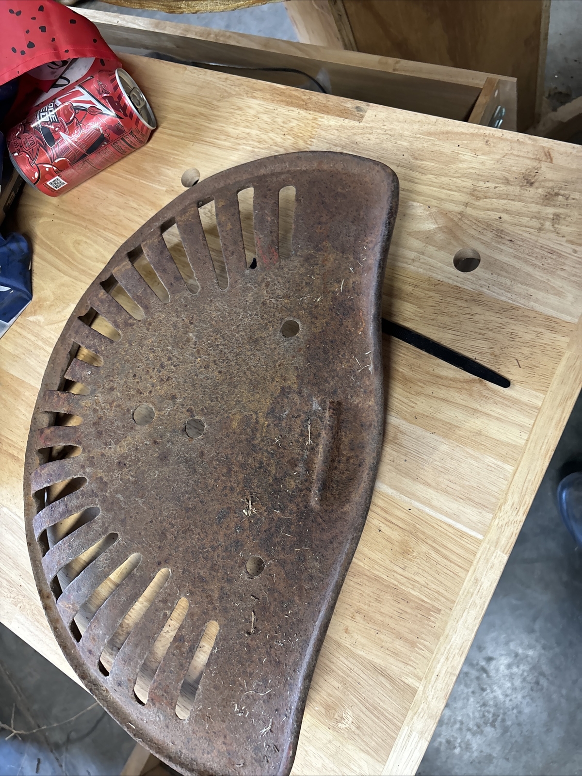 Antique Cast Iron Pan Seat Farm Equipment