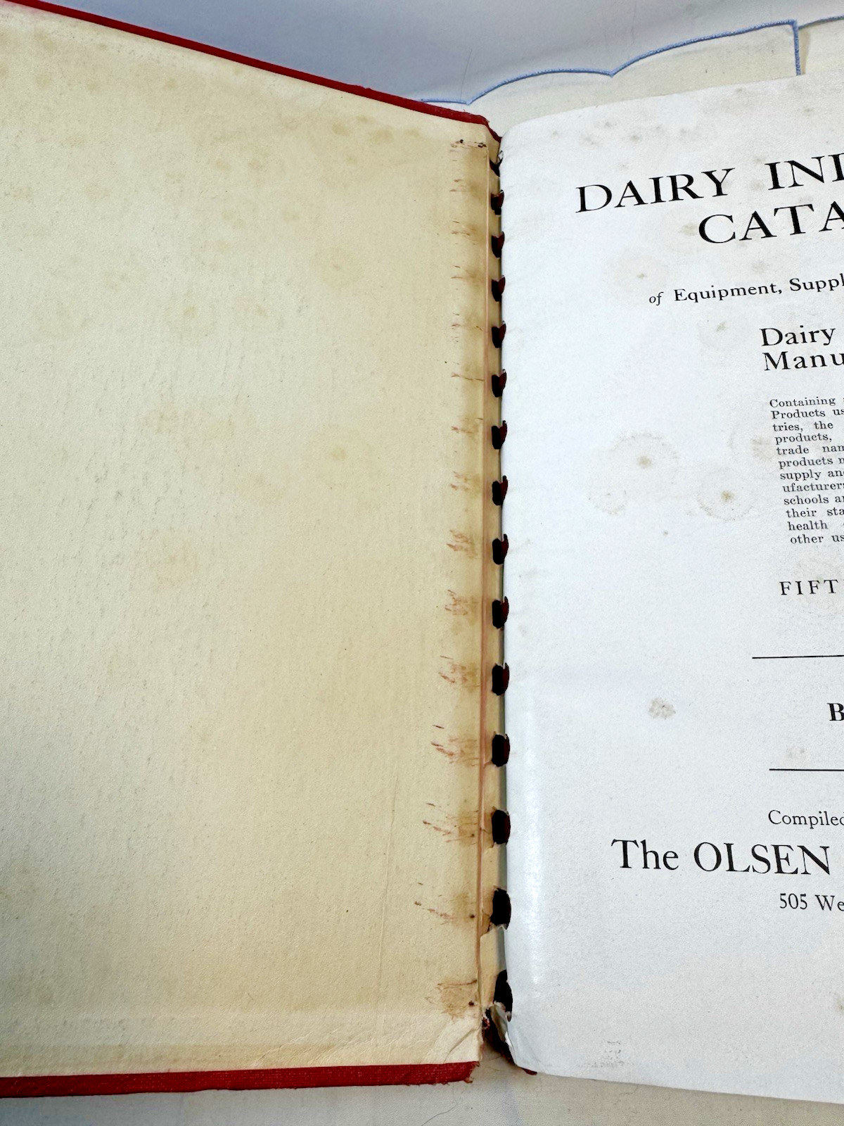 Dairy Industries Catalog & Directory 15th Ed Olsen Publishing Company 1942
