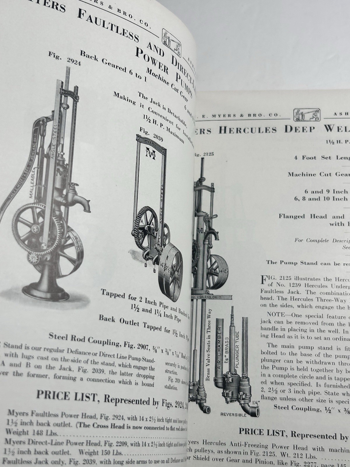 FE Myers Bro Catalog Pumps Water Systems 1938 Ashland Ohio