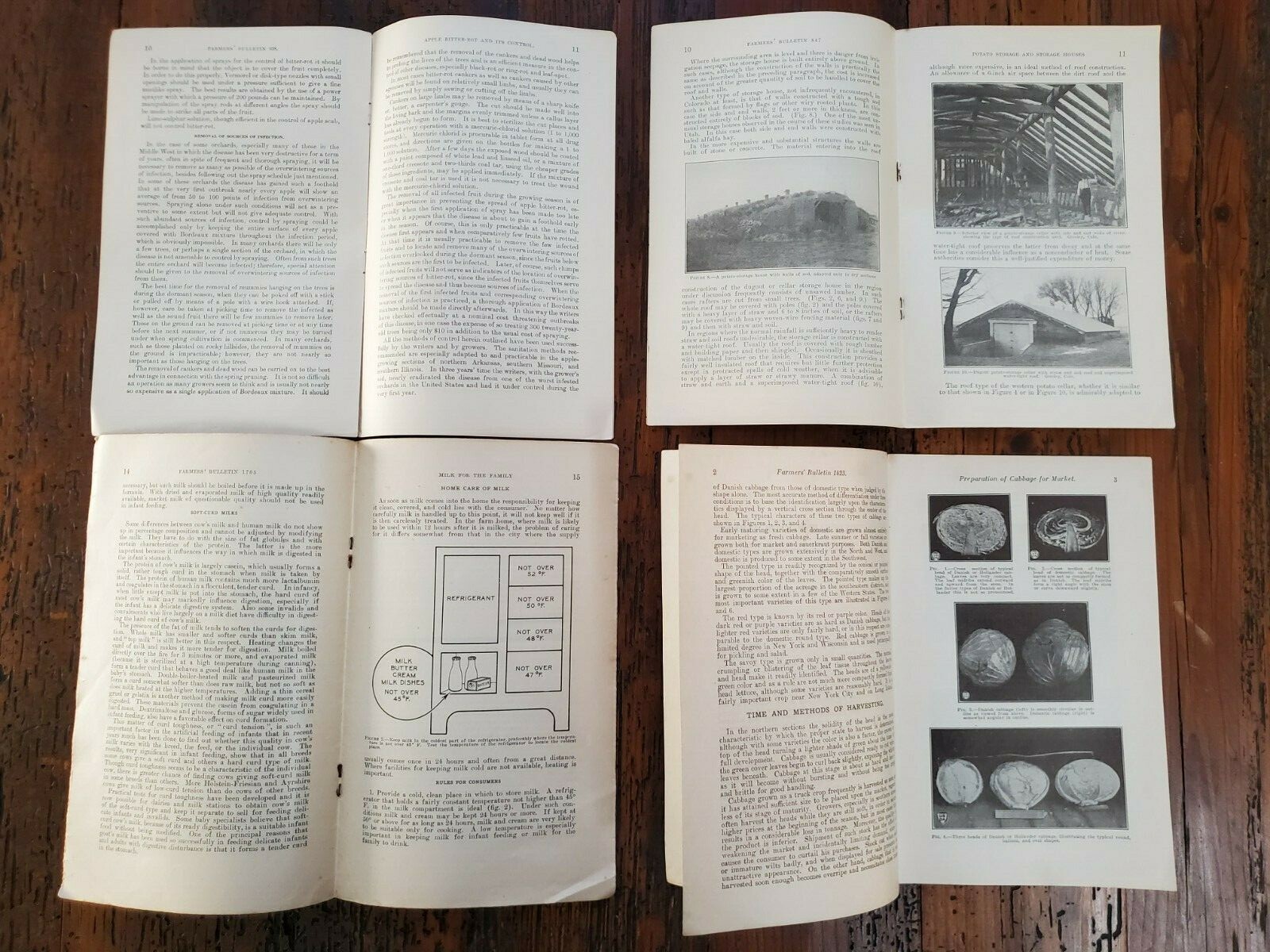 US Vintage Department of Agriculture Farmers Bulletin Lot of 4 Different (DA2)