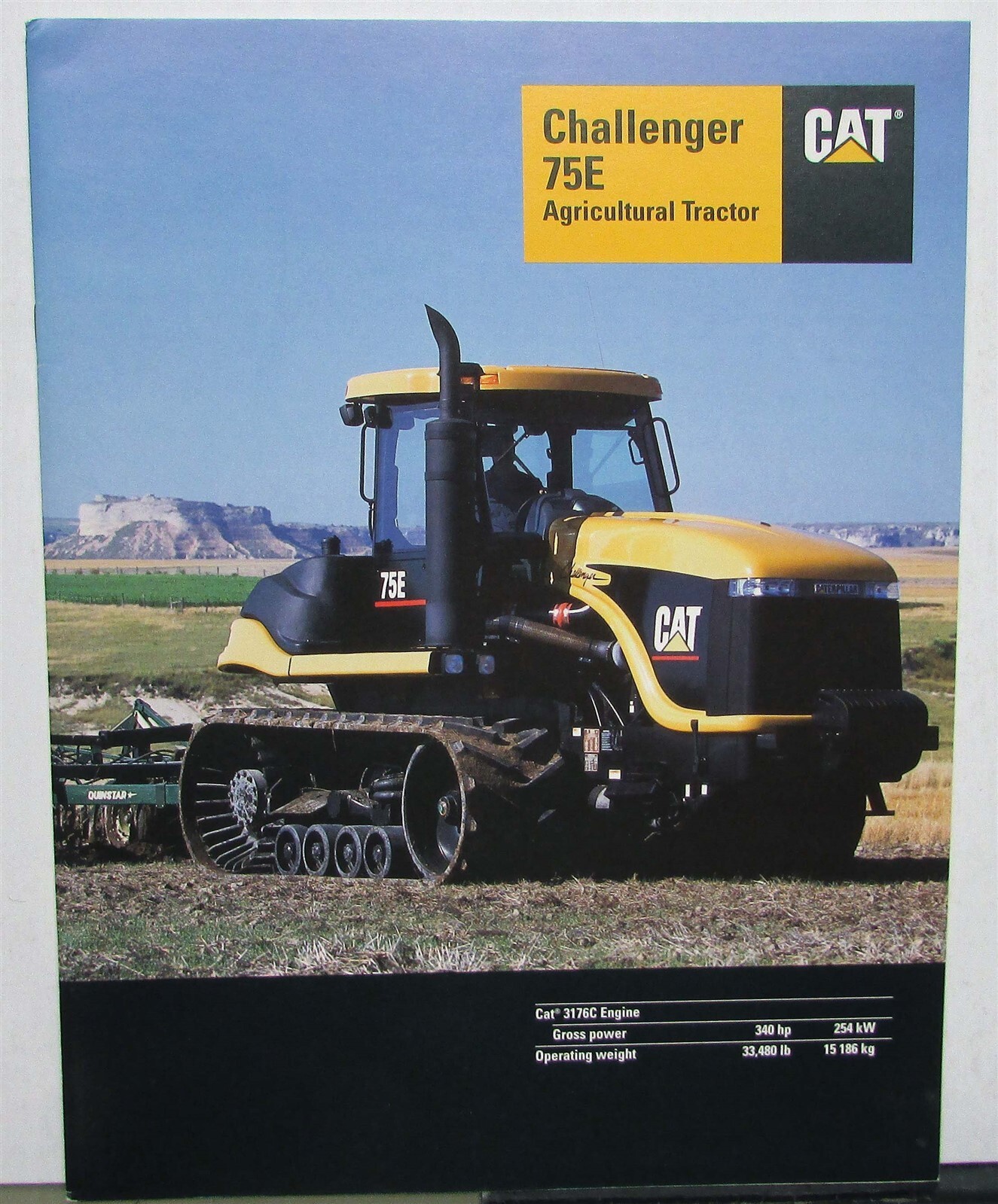 1998 Caterpillar Challenger 75E Articulated Tractor Specs Sales Brochure