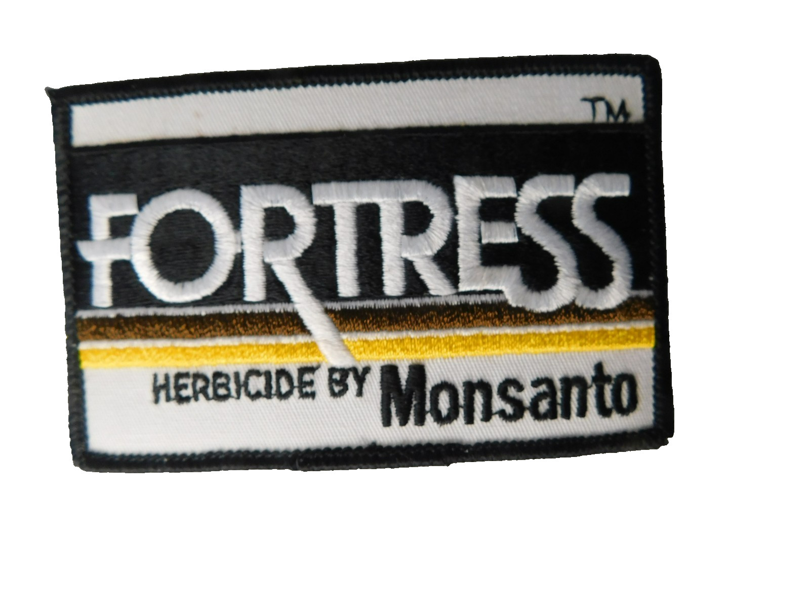 FORTRESS HERBICIDE MONSANTO SEEDS VINTAGE PATCH HAT BADGE FARM AGRICULTURE