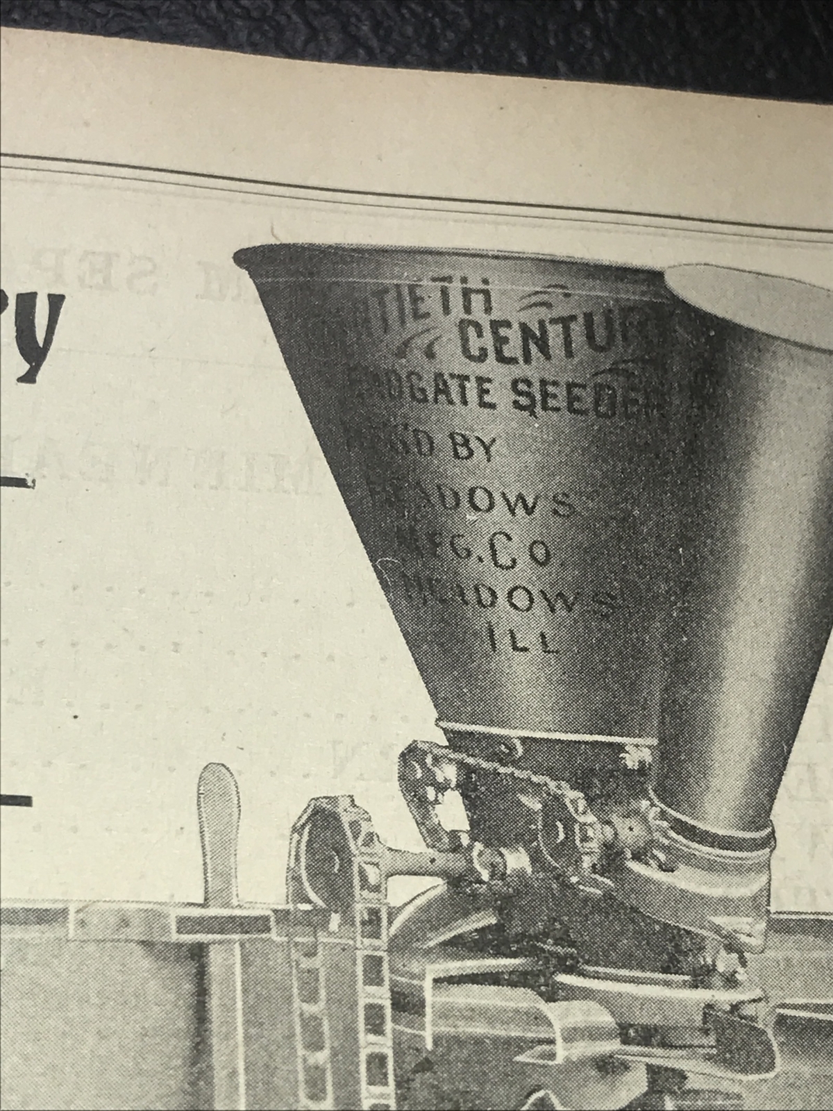 1908 Twentieth Century Seeder Farm Advertising – Meadows – Illinois