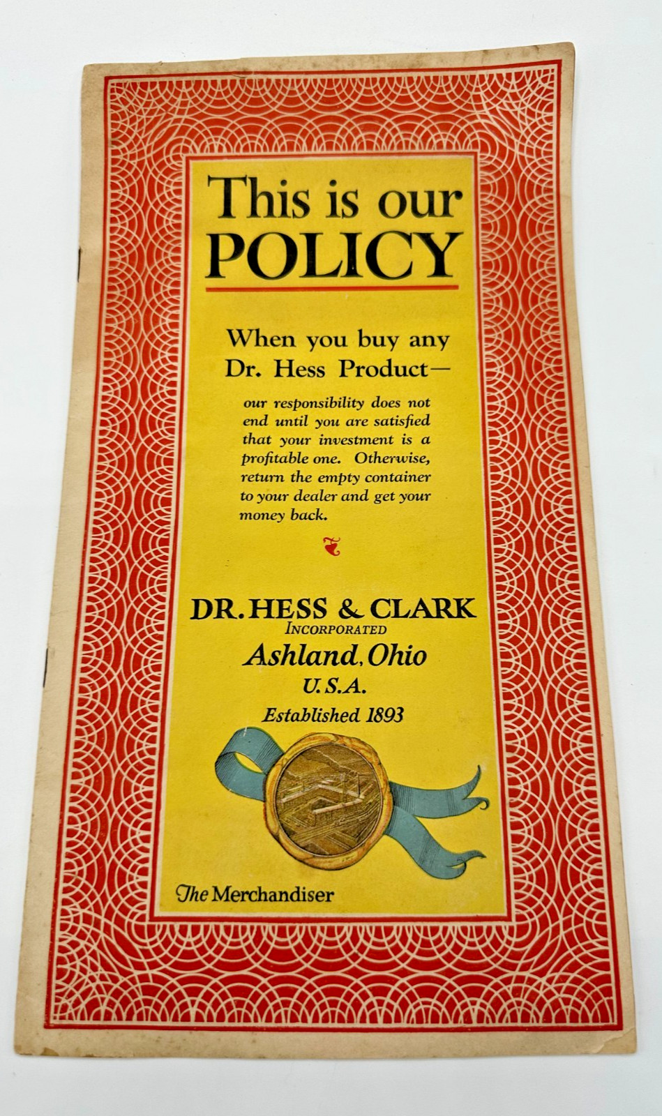 Dr. Hess 1920&rsquo;s Merchandiser Catalog Products Killer Color Graphics