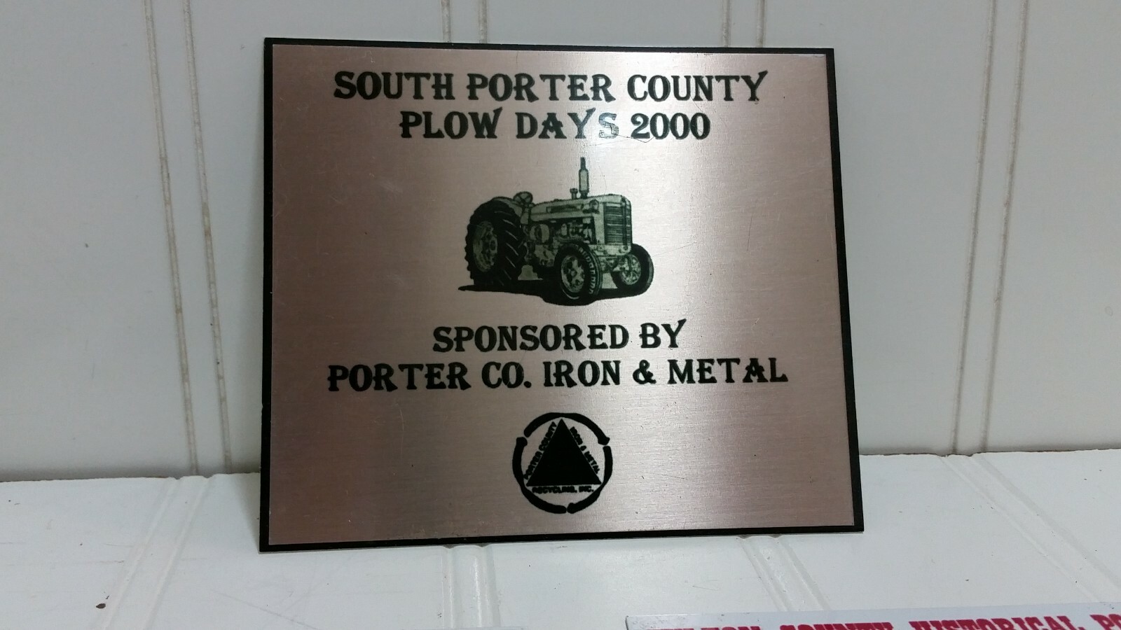 Plow Power & Antique Tractor Show EXHIBITOR PLAQUE Lot Indiana Exibits Fulton Co